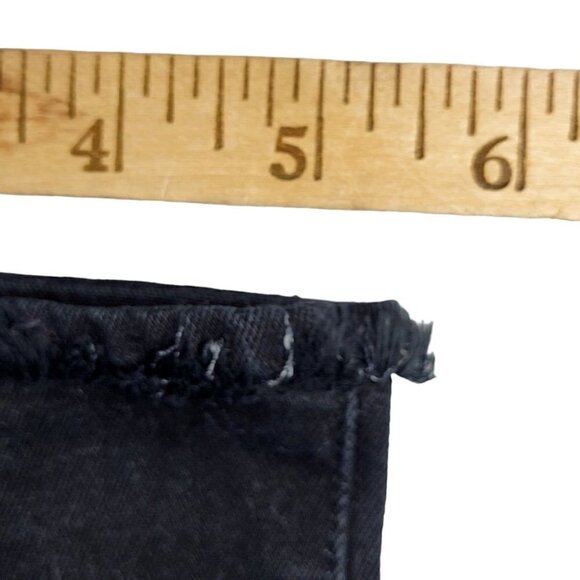 DL1961 Mara Jeans Size 24 25X27 Black Straight Ankle Frayed Hem Low Rise USA - Picture 16 of 16